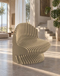 Parametric Chair in unpainted MDF - sculptural slat armchair, CNC-cut in Mississauga, delivered across the GTA