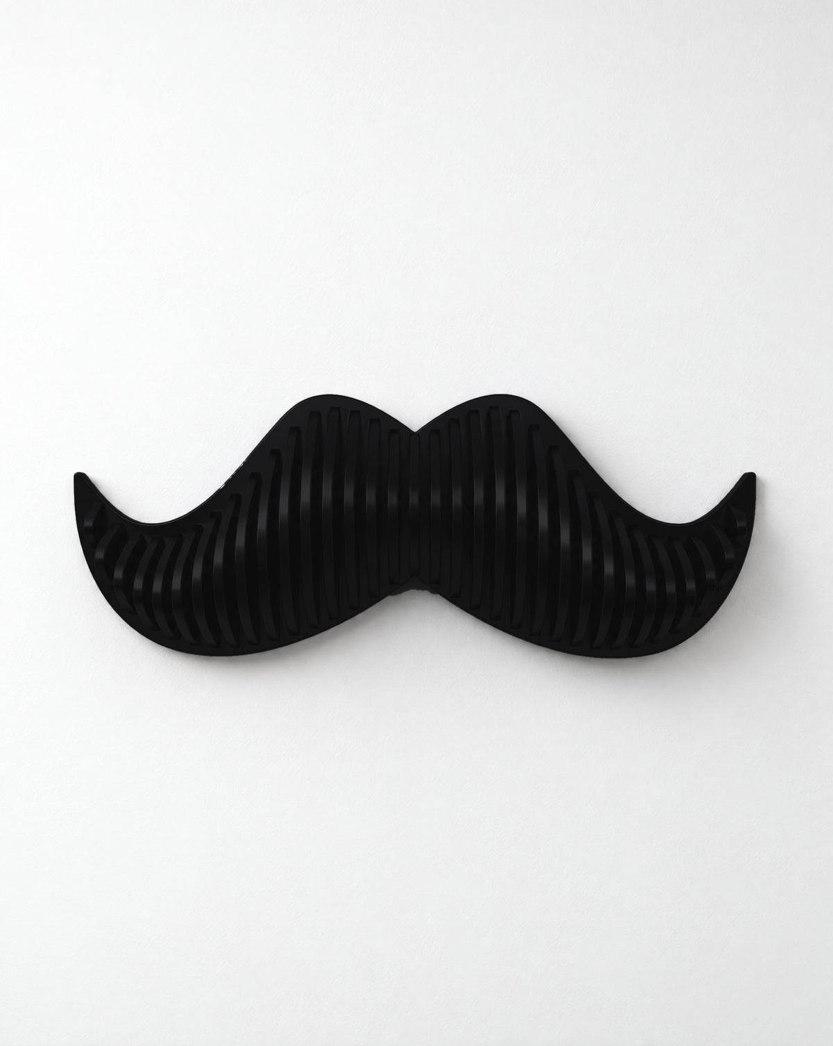 Parametric Moustache wall art in black - parametric wall art, made to order in Mississauga