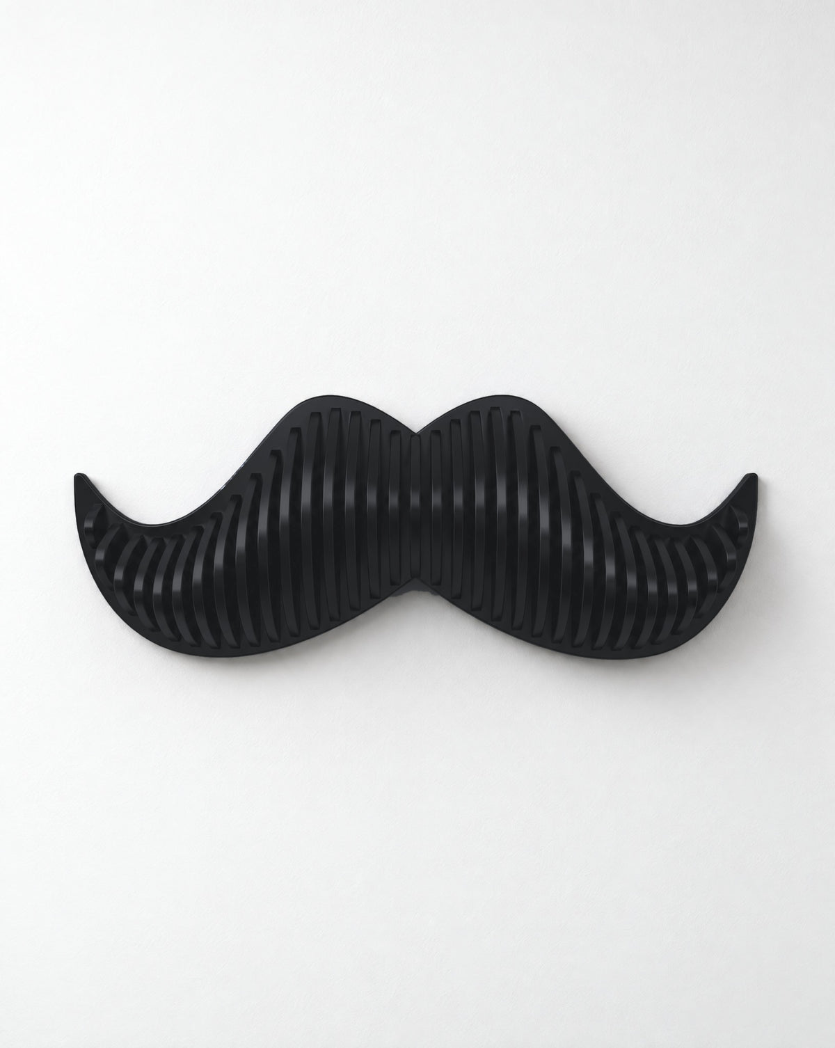 Parametric Moustache wall art in charcoal grey - parametric wall art, CNC-cut in Mississauga for the GTA