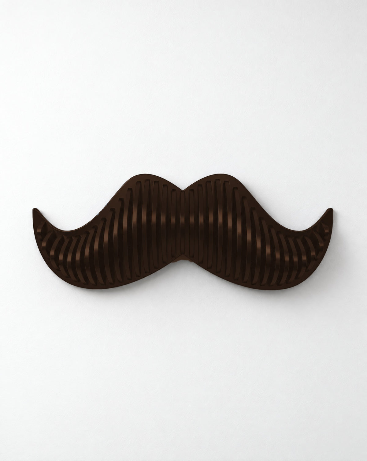 Parametric Moustache wall art in dark brown - parametric wall art, CNC-cut in Mississauga, delivered across the GTA