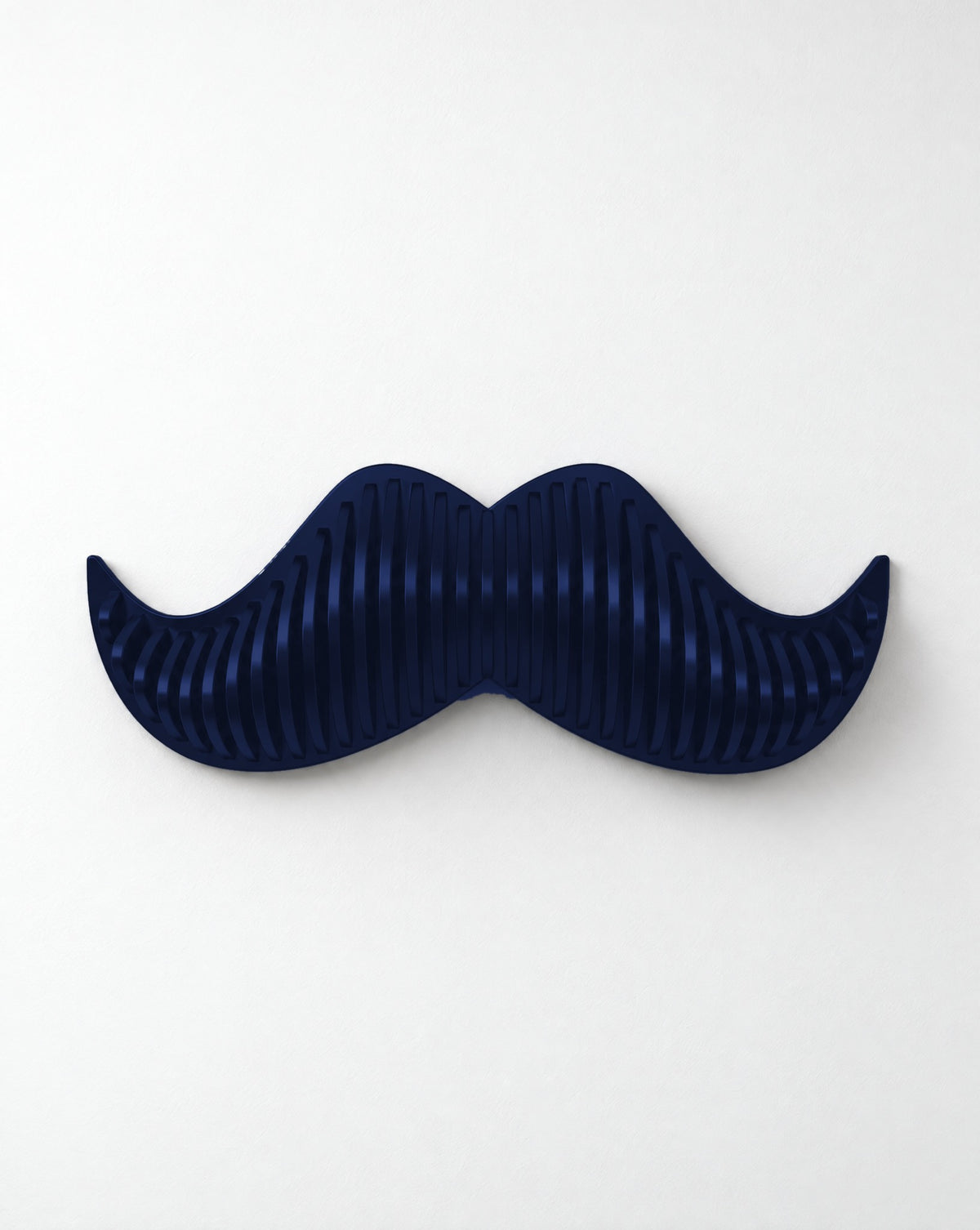 Parametric Moustache wall art in navy blue - parametric wall art, made in Mississauga, serving Toronto and the GTA