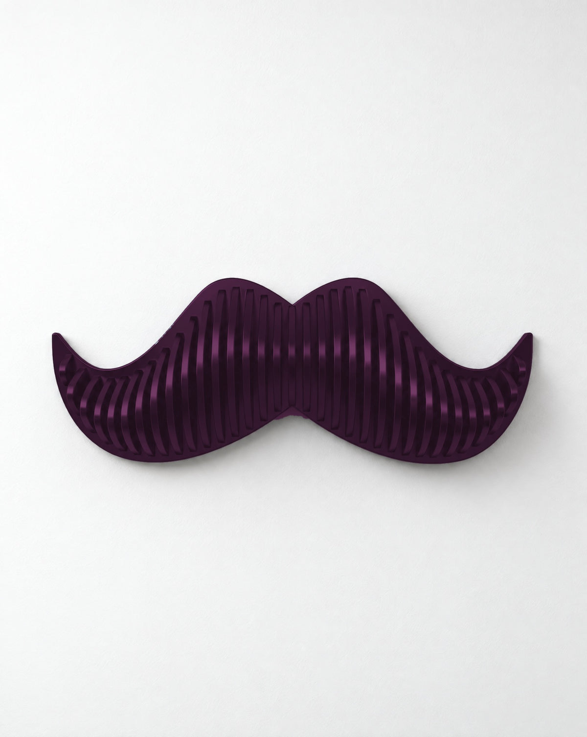 Parametric Moustache wall art in plum - parametric wall art, made to order in Mississauga